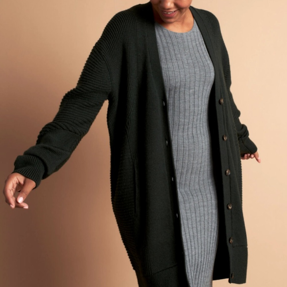 KIT AND ACE ASH LONG CARDIGAN